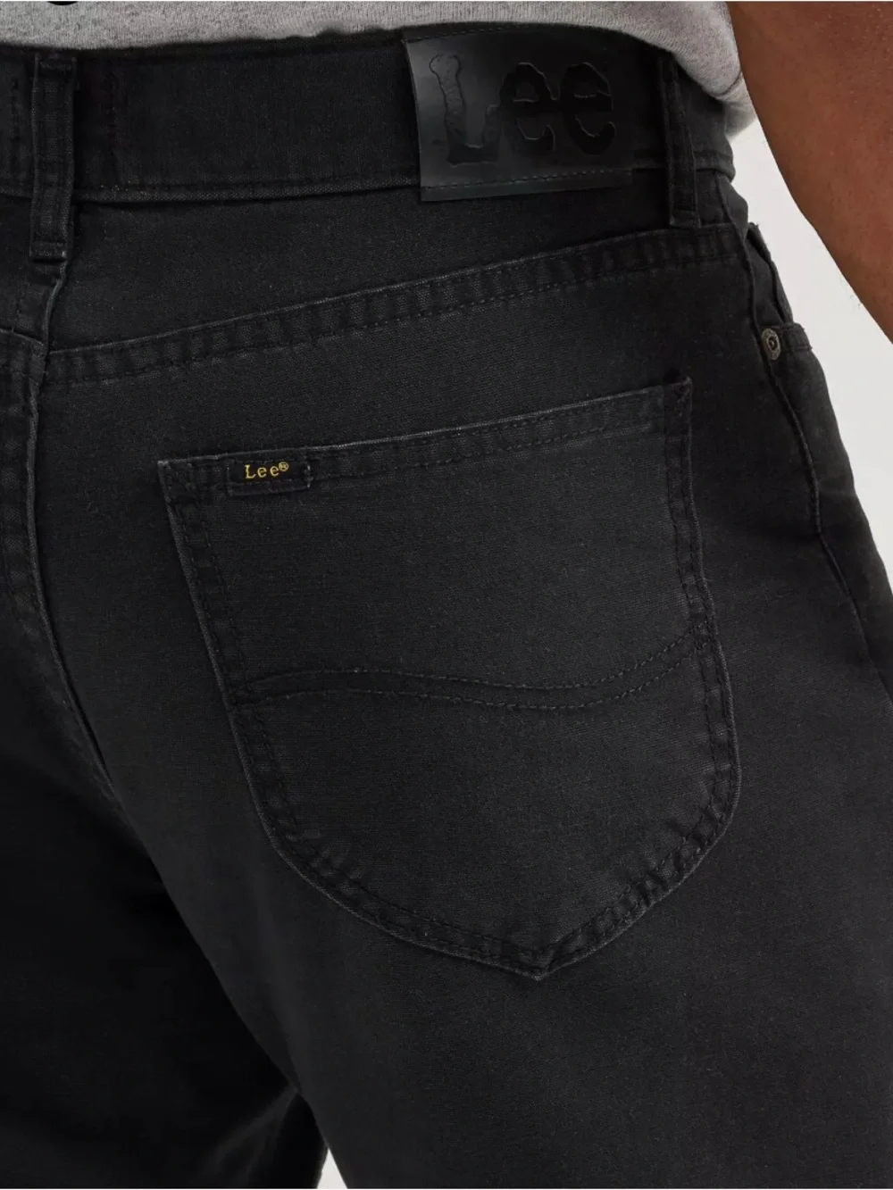 Lee Men's Flannel Lined Straight Leg Jeans - Black Wash 34X32